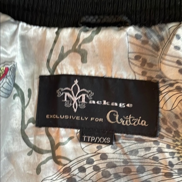 Mackage for Aritzia Black Leather lambskin Bomber Jacket xxs - Picture 2 of 8